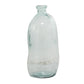 DecMode 29" Abstract Handmade Spanish Bottleneck Light Blue Recycled Glass Vase