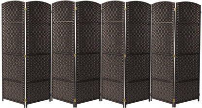 Sorbus 8 Panel Privacy Screen Room Divider: 6 ft. Tall, Extra Wide Hinged Panels, Double-Weaved